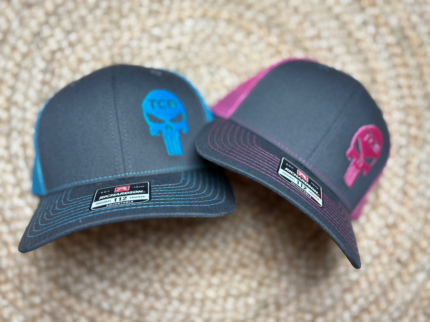 PUNISHER HAT (CHARCOAL/PINK)